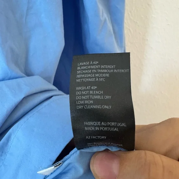 NWT AZ FACTORY+Lutz Huelle Sunset off-the-shoulder pleated cotton-poplin maxi - Picture 10 of 14